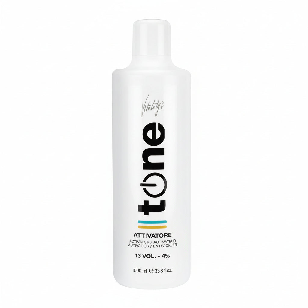 Tone activator bottle on a white background
